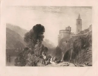 Hrad Dartmouth, na řece Dart