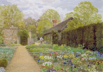 Zahrada macešek, Munstead Wood, Surrey, domov Gertrude Jekyll