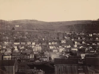 Honesdale, sekce 4, Del.  Hudson Canal Co.,c. 1863-1865 (foto)