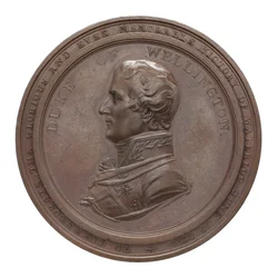 Pamětní medaile Wellingtona a Blüchera u Waterloo, 1815 (bronz)