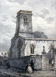 St. Peter in the East Church (hnědý inkoust a šedá barva)