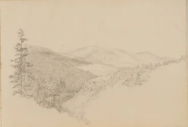 Kauterskill Clove ze Sketchbook of Landscape and Animal Subjects, ca. 1860-64.