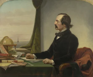 Portrét Elishy Kenta Kanea (1820-57) (olej na plátně)