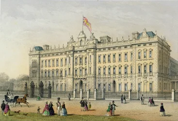 Buckinghamský palác, ryl Bachelier, hospoda. 1854