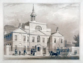 City of London ležící nemocnice, City Road, Finsbury, Londýn, c1827.