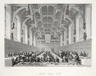 Middle Temple Hall, z hospody 