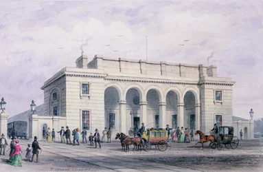 Jihozápadní nádraží v Nine Elms Vauxhall, 1856