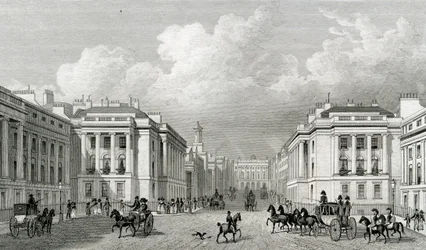 Waterloo Place a část Regent Street, pub.1828