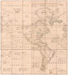 Mapa Atlantiku-Pacifiku od Jefferyse