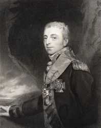 Alan Hyde Gardner, 2. baron Gardner, rytina H. Cooka, z knihy "National Portrait Gallery, volume IV", vydané kolem roku 1835.