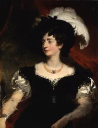 Portrét Charlotte Florentia, manželky Hugha, 3. vévody z Northumberlandmu 1828-29 (olej na plátně)