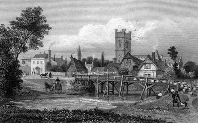 Easton, poblíž Great Dunmow, Essex, vyrytý Henry Adlard, 1832
