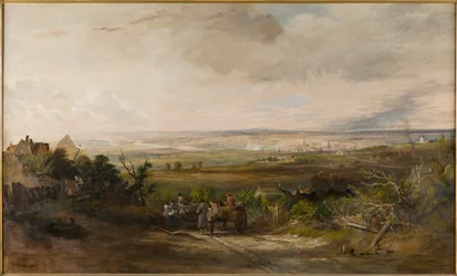 Newcastle z Gateshead Fell, kolem roku 1816