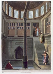 Pohled na nilometr, Káhira, Egypt, 1802