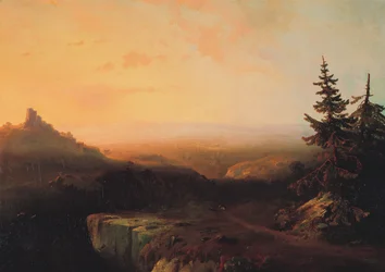 Mountain Scene, c.1865 (olej na plátně)