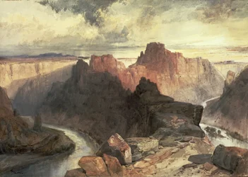 Léto, amfiteátr, řeka Colorado, teritorium Utah
