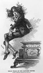 Oscar Wilde na našich litinových kamnech. Další americká instituce se posadila, ilustrace z Harper