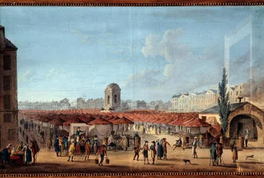 Pochod neviňátek v Paříži Obraz Thomase Naudeta (1778-1810) 1789 Musee Carnavalet, Paříž