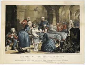 Velká vojenská nemocnice ve Scutari, tisk Stannard und Dixon, 24. února 1855