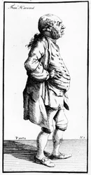 Karikatura Francise Harwooda, asi 1770