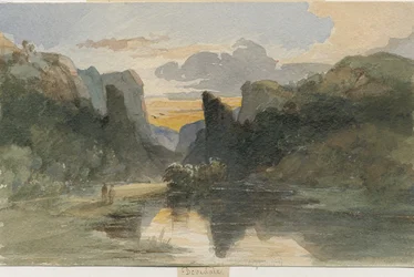 Dovedale - krajina: malba akvarelem, nd [?19. století]