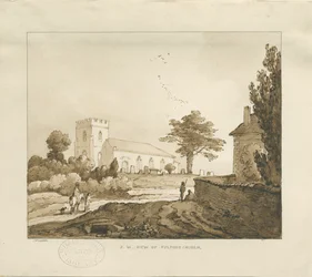 Fulford Church: sépiová kresba