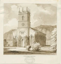 Kidsgrove Church: sépie kresba