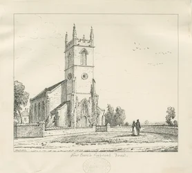 Needwood - "Nový kostel": kresba perem, 1837