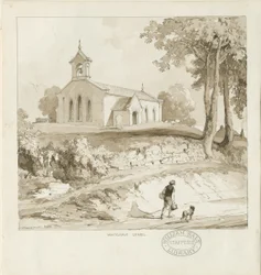 Stafford - Whitgreave Chapel: sépiová kresba, nd [c 1838] (kresba)