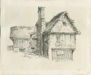 Standon Hall: kresba perem a tuší a [?polovina 19. století] (kresba)