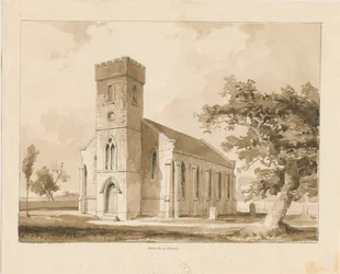 Walsall Wood Church: sépiová kresba, nd [1817-1845] (kresba)