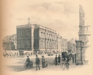 Exteriér hodovní síně, palác Whitehall, 1902
