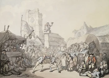Cornish Wrestling Match,