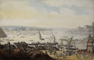 Regata na Temži pod Westminsterem,