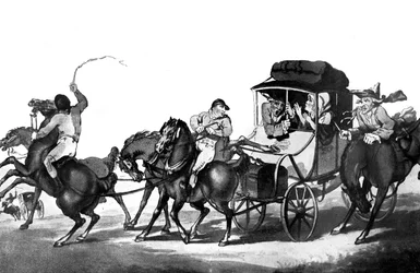 Anglické cestování aneb první etapa z Doveru, 1785.