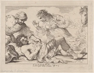 Erminia objevuje zraněného Tancreda z Tasso, osvobozený Jeruzalém, ca. 1790, ca. 1790.