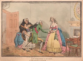 Úvod, hospoda. 1793 (ručně kolorovaná rytina)