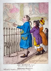 „John Rosedale, námořník, vystavovatel haly nemocnice Greenwich“, 1807