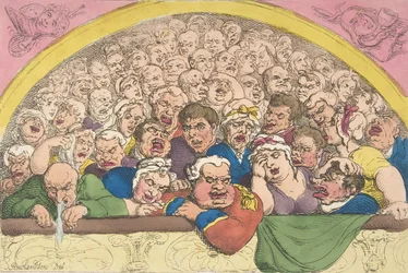 Holubí díra. Konvent Garden Contrivance to Coop up the Gods, 20. února, ..., 20. února 1811.