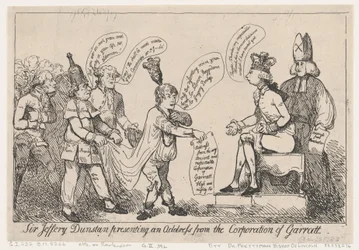 Sir Jeffery Dunstan uvádí adresu z Corporation of Garratt, De..., 30. prosince 1788.