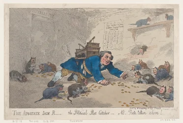 Odpadlík Jack Robinson, The Political Rat Catcher-N.B. Rats Takeen Alive!, Mar..., 1. března 1784.
