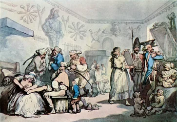 Interiér francouzských kasáren, 1787, 1929
