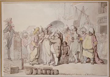 Prodej anglických krásek ve východní Indii, c.1810