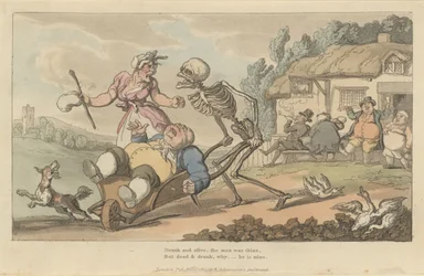 The Sot The English Dance of Death, deska 12, červenec 1814.