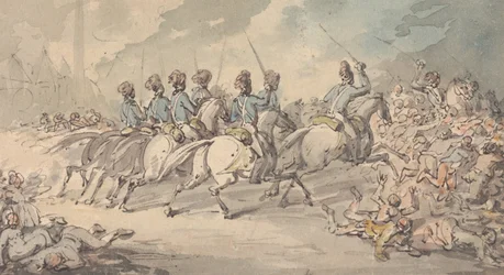 „The Surrey Fencibles rozptylující vzbouřence na polích svatého Jiří 13. června 1795“