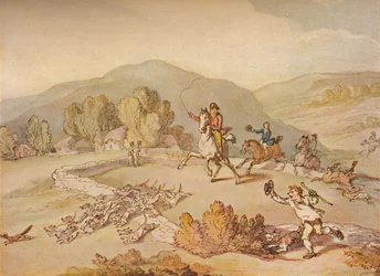The Village Hunt, c1800, 1922