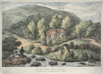 Pohledy v Cornwallu: Pohled na řeku Camel, Cornwall, 1812.
