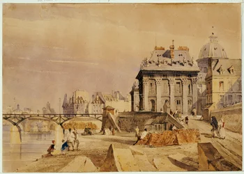 L "Institut a Pont des Arts, Paříž, 1828