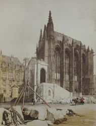 La Sainte Chapelle, z malebné architektury v Paříži, publikoval 1839