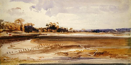 Les Salinières, Trouville (akvarel na papíře)